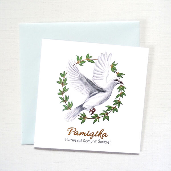 Kartka Komunijna z Gołębiem, Pamiątka Pierwszej Komunii Świętej
