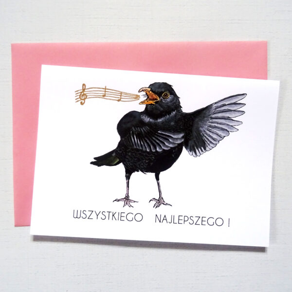 Kartka Urodzinowa z Śpiewającym Kosem, Wszystkiego Najlepszego