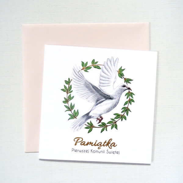 Kartka Komunijna z Gołębiem, Pamiątka Pierwszej Komunii Świętej