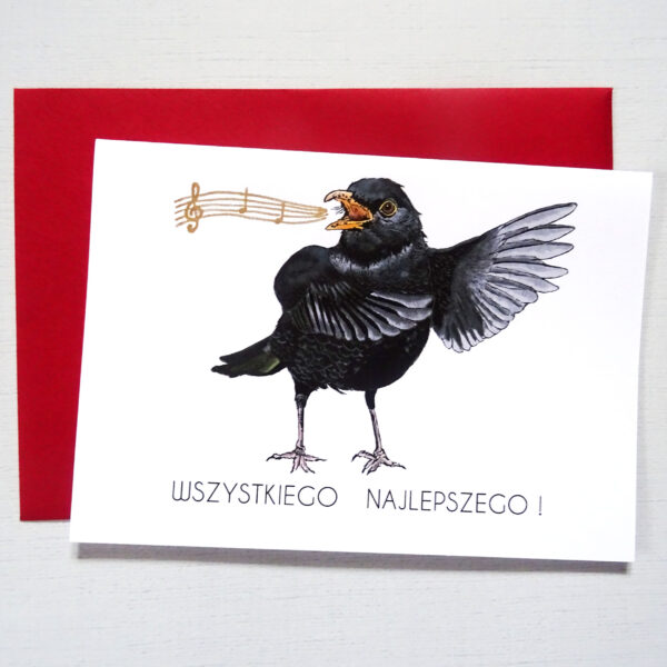 Kartka Urodzinowa z Śpiewającym Kosem, Wszystkiego Najlepszego